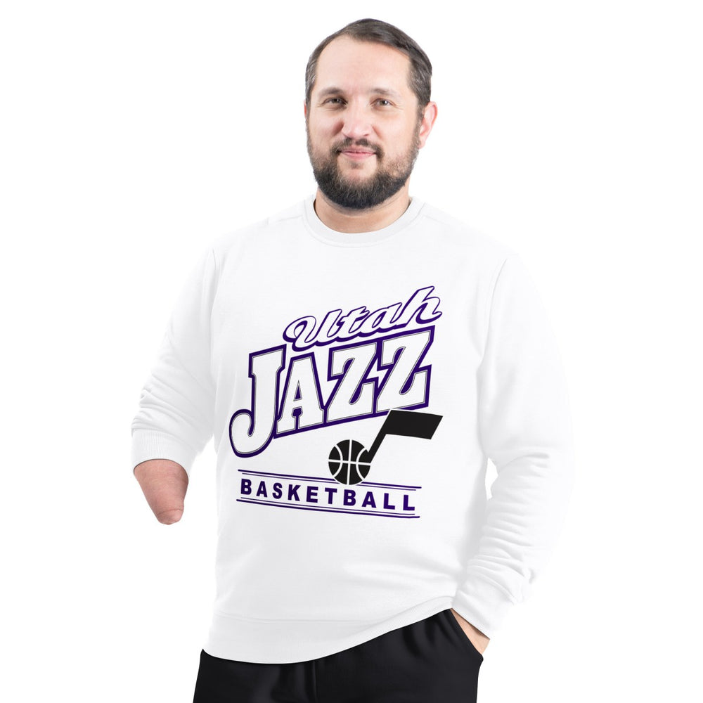 Utah Jazz G-III Sports by Carl Banks Adaptive Headliner Fleece Crewneck Sweatshirt Outlet