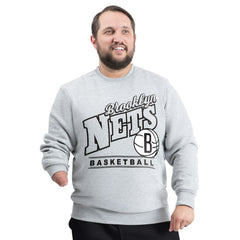 Brooklyn Nets G-III Sports by Carl Banks Adaptive Headliner Fleece Crewneck Sweatshirt On Sale