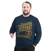 Denver Nuggets G-III Sports by Carl Banks Adaptive Headliner Fleece Crewneck Sweatshirt sale For Sale
