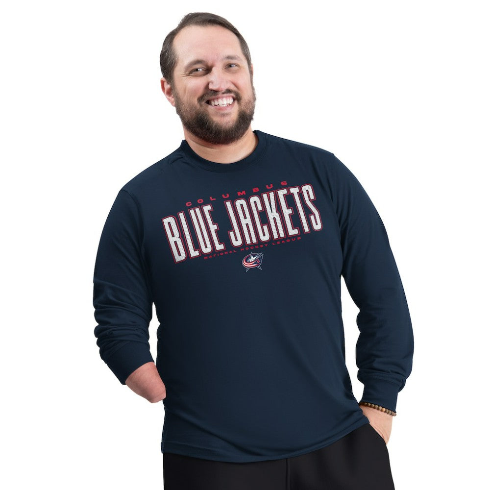 Columbus Blue Jackets G-III Sports by Carl Banks Adaptive Mesh Effect Long Sleeve T-Shirt Discount