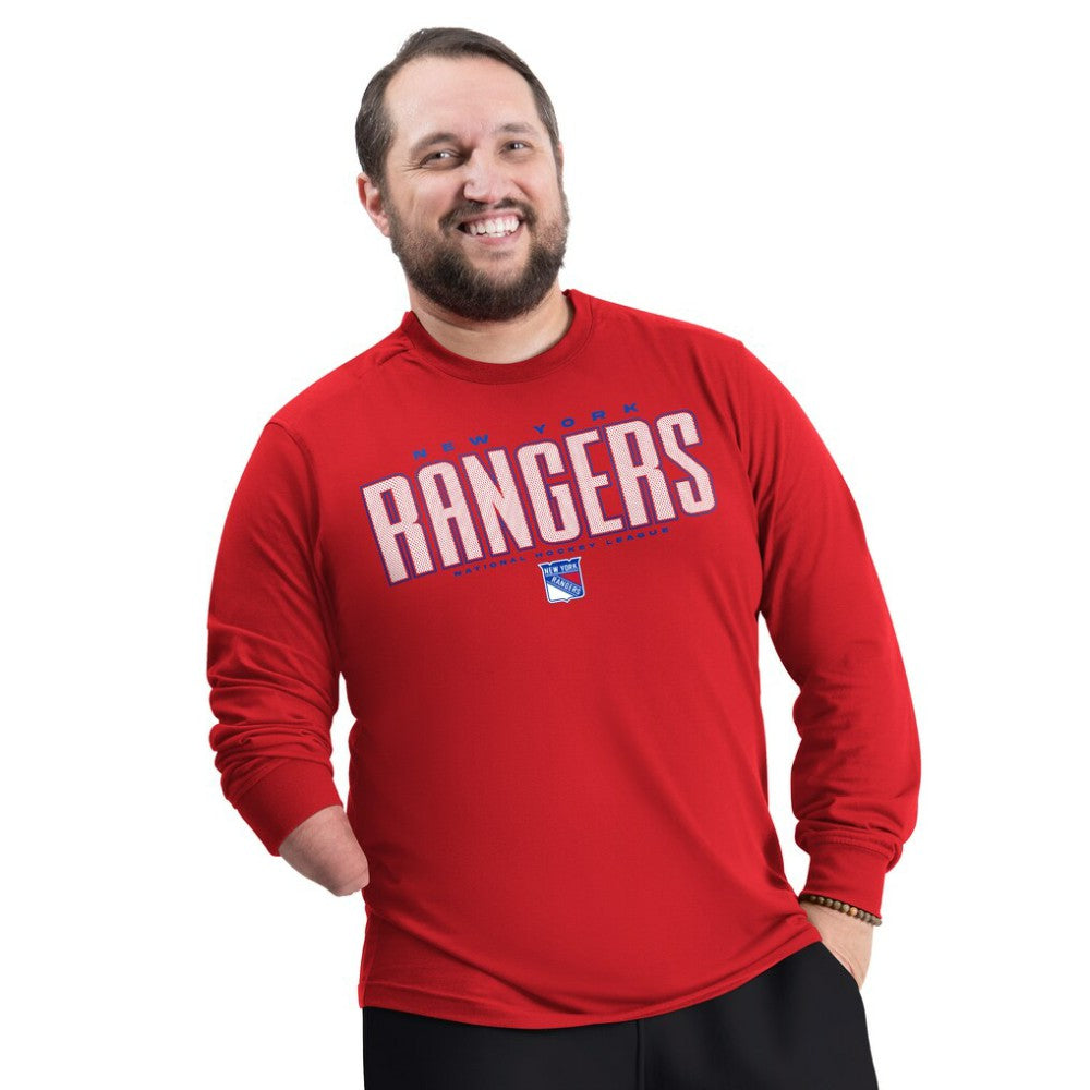 New York Rangers G-III Sports by Carl Banks Adaptive Mesh Effect Long Sleeve T-Shirt Sale