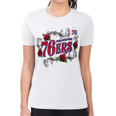 Philadelphia 76ers G-III 4Her by Carl Banks Women's Super-Slim Fit Lightweight Roses Crew Neck T-Shirt On Sale