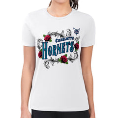 Charlotte Hornets G-III 4Her by Carl Banks Women's Super-Slim Fit Lightweight Roses Crew Neck T-Shirt On Sale