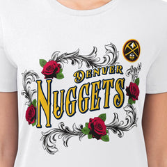 Denver Nuggets G-III 4Her by Carl Banks Women's Super-Slim Fit Lightweight Roses Crew Neck T-Shirt sale Discount