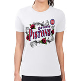 Detroit Pistons G-III 4Her by Carl Banks Women's Super-Slim Fit Lightweight Roses Crew Neck T-Shirt sale New