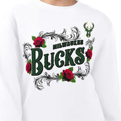 Milwaukee Bucks G-III 4Her by Carl Banks Women's Roses Fleece Tri-Blend Sweatshirt For Sale