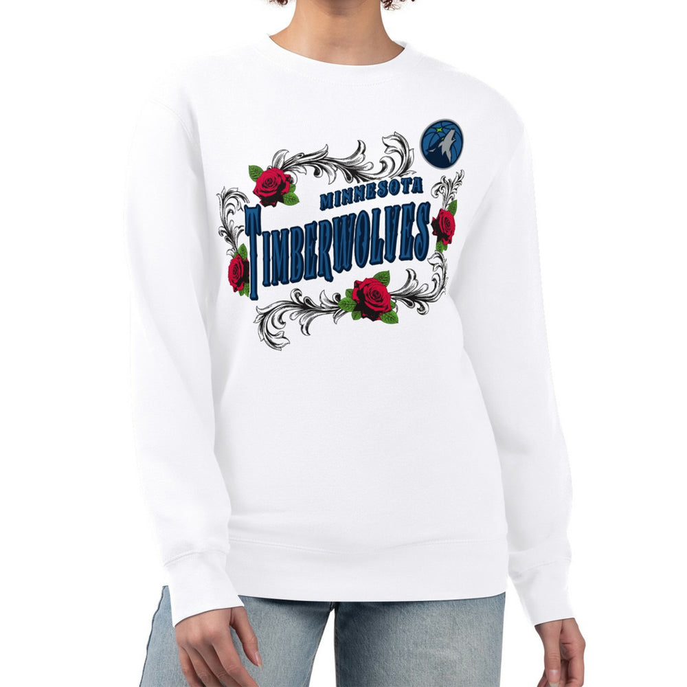 Minnesota Timberwolves G-III 4Her by Carl Banks Women's Roses Fleece Tri-Blend Sweatshirt For Sale