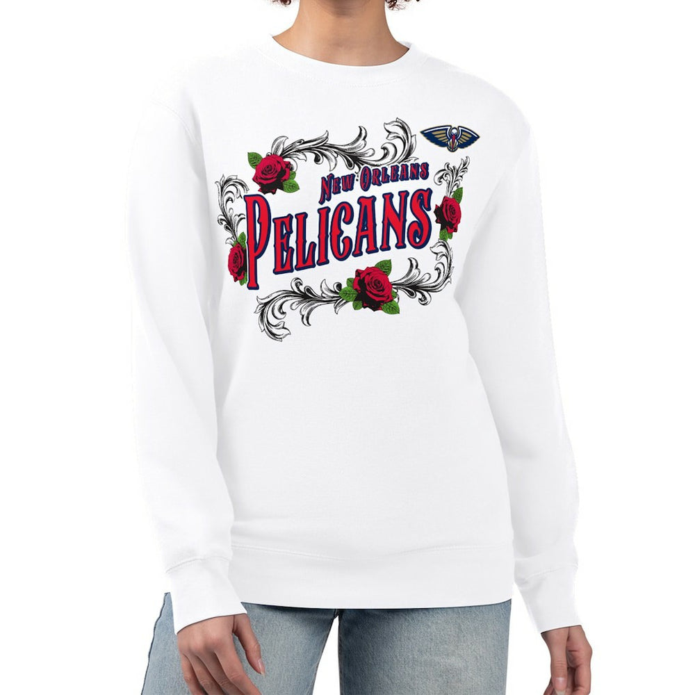 New Orleans Pelicans G-III 4Her by Carl Banks Women's Roses Fleece Tri-Blend Sweatshirt New