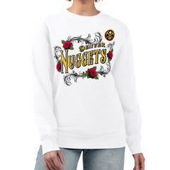 Denver Nuggets G-III 4Her by Carl Banks Women's Roses Fleece Tri-Blend Sweatshirt sale Discount