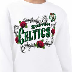 Boston Celtics G-III 4Her by Carl Banks Women's Roses Fleece Tri-Blend Sweatshirt Online