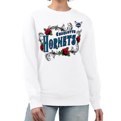 Charlotte Hornets G-III 4Her by Carl Banks Women's Roses Fleece Tri-Blend Sweatshirt On Sale