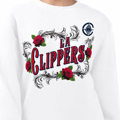 LA Clippers G-III 4Her by Carl Banks Women's Roses Fleece Tri-Blend Sweatshirt Discount