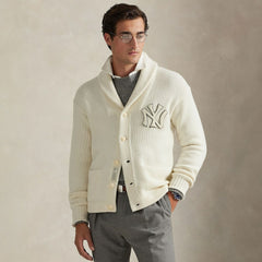 New York Yankees Polo Ralph Lauren Wool Shawl Button-Up Cardigan | MLB Sale