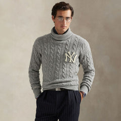 New York Yankees Polo Ralph Lauren Wool Turtleneck Sweater | MLB Online