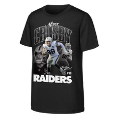 Las Vegas Raiders Maxx Crosby Outerstuff Youth Triple Pic T-Shirt