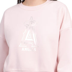 Los Angeles Angels Starter Women's Pastels Boxy Fleece Sweatshirt | MLB On Sale