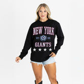 New York Giants Gameday Couture Women's Oversized Everyday Star Long Sleeve T-Shirt