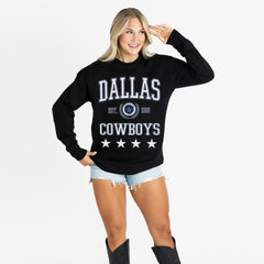 Dallas Cowboys Gameday Couture Women's Oversized Everyday Star Long Sleeve T-Shirt