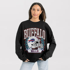Buffalo Bills Gameday Couture Women's Oversized Victory Lane Black Label Premium Fleece Sweatshirt