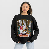 Tampa Bay Buccaneers Gameday Couture Women's Oversized Victory Lane Black Label Premium Fleece Sweatshirt