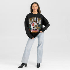 Tampa Bay Buccaneers Gameday Couture Women's Oversized Victory Lane Black Label Premium Fleece Sweatshirt