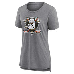 Anaheim Ducks Women's Heritage Custom Tri-Blend T-Shirt On Sale