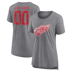 Detroit Red Wings Women's Heritage Custom Tri-Blend T-Shirt Sale