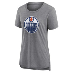 Edmonton Oilers Women's Heritage Custom Tri-Blend T-Shirt Online