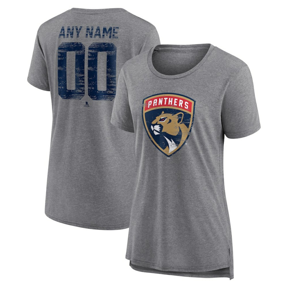 Florida Panthers Women's Heritage Custom Tri-Blend T-Shirt Discount