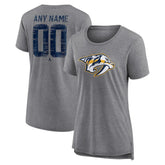 Nashville Predators Women's Heritage Custom Tri-Blend T-Shirt On Sale
