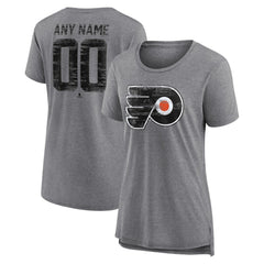 Philadelphia Flyers Women's Heritage Custom Tri-Blend T-Shirt Outlet
