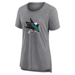 San Jose Sharks Women's Heritage Custom Tri-Blend T-Shirt Online
