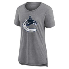Vancouver Canucks Women's Heritage Custom Tri-Blend T-Shirt Discount