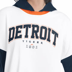 Detroit Tigers G-III 4Her by Carl Banks Women's Key Player Oversized Hooded Long Sleeve T-Shirt | MLB Shop