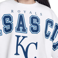 Kansas City Royals G-III 4Her by Carl Banks Women's Bleachers Cropped Pullover Sweatshirt | MLB New