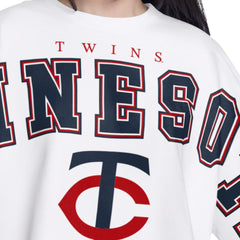 Minnesota Twins G-III 4Her by Carl Banks Women's Bleachers Cropped Pullover Sweatshirt | MLB Discount