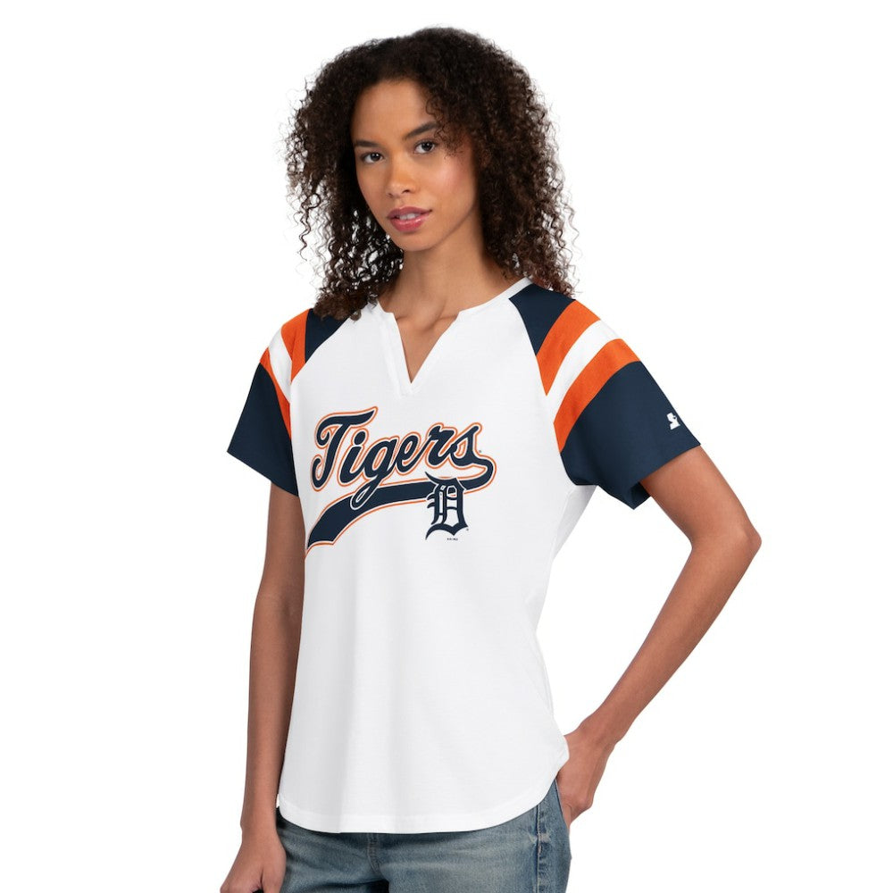 Detroit Tigers Starter Women's Game On Notch Neck T-Shirt | MLB For sale