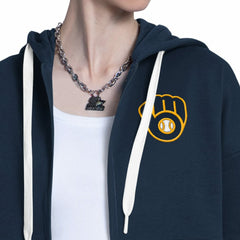 Milwaukee Brewers Starter Women's Wishbone Full-Zip Hoodie | MLB Shop