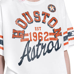 Houston Astros Starter Women's Cropped Hurry Up Offense T-Shirt | MLB Discount