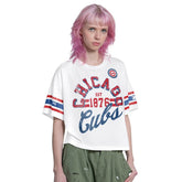 Chicago Cubs Starter Women's Cropped Hurry Up Offense T-Shirt | MLB On Sale