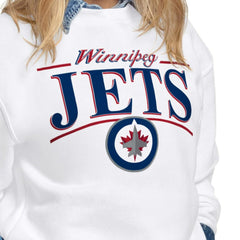 Winnipeg Jets Starter Women's Arch Stripe Fleece Sweatshirt On Sale