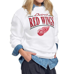 Detroit Red Wings Starter Women's Arch Stripe Fleece Sweatshirt Sale