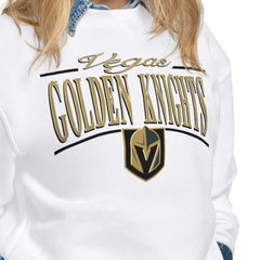 Vegas Golden Knights Starter Women's Arch Stripe Fleece Sweatshirt Sale