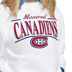Montreal Canadiens Starter Women's Arch Stripe Fleece Sweatshirt For Sale