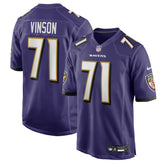 Baltimore Ravens Nike Carson Vinson Team Game Jersey