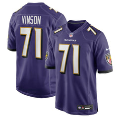 Baltimore Ravens Nike Carson Vinson Team Game Jersey