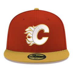 Calgary Flames New Era Core Logo Two-Tone 59FIFTY Fitted Hat For Sale