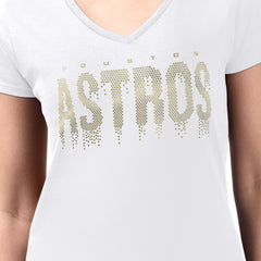 Houston Astros G-III 4Her by Carl Banks Women's Metallic Drop Lightweight V-Neck T-Shirt | MLB Online