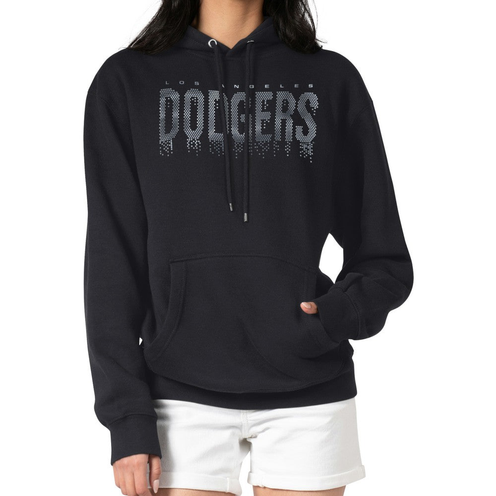 Los Angeles Dodgers G-III 4Her by Carl Banks Women's Metallic Drop Fleece Hoodie | MLB On Sale