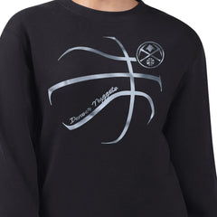 Denver Nuggets G-III 4Her by Carl Banks Women's Metallic Print Basketball Sketch Fleece Sweatshirt sale On Sale